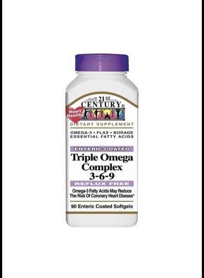 21st Century Triple Omega Complex 3-6-9 Heart Health 90 Softgel - Image 3